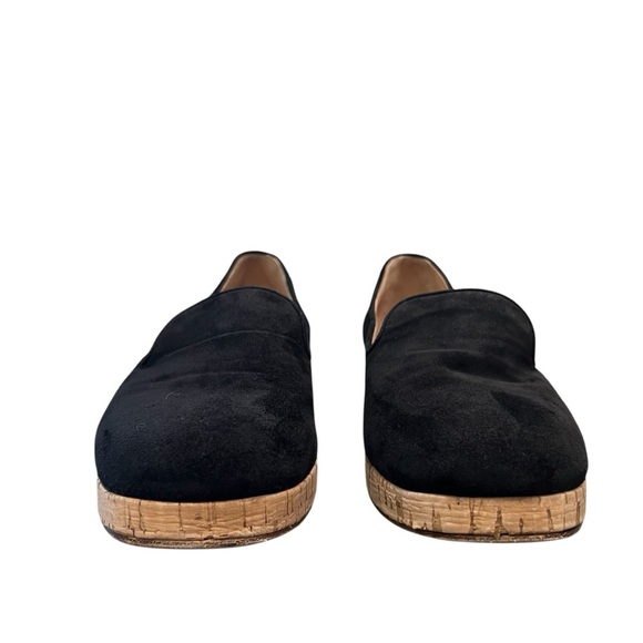 GIANVITO ROSSI Suede Cork Slip-on Black Loafers Size EU 40 - Picture 9 of 13